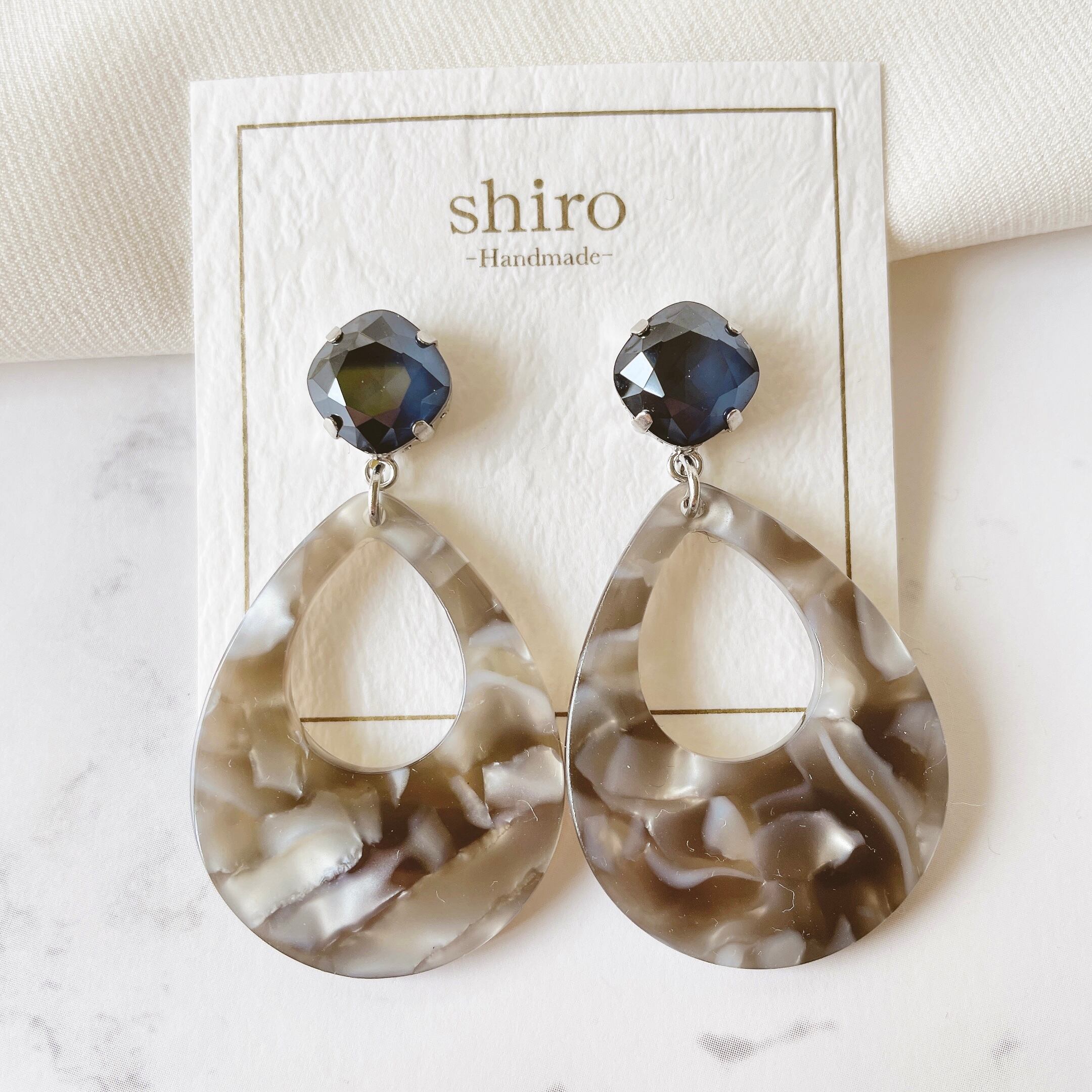 サントスピンク Shiro/ Sumire pearl/ イヤリング/ 2way/ ブライダル