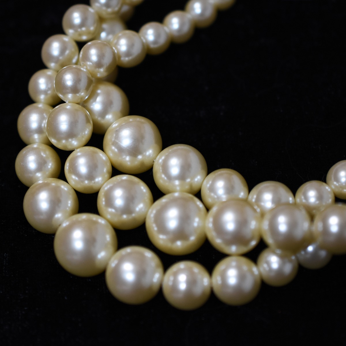 JNF Chunky Faux Pearl Necklace Set – Statement Collar With Bracelet & Earrings, 1920s Style Jewelry
