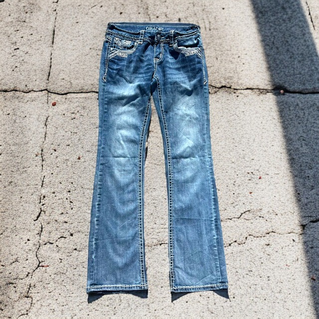 【LADIES】bellbottom denim pants