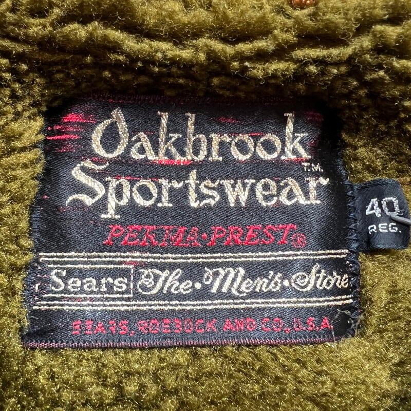 60's~ Sears Oakbrook Sportswear シアーズ 裏ボアスウィングトップ ...