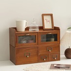 小物収納棚 小物収納ケース マルチ収納棚 木製 窓付き 香水収納 化粧品収納 ジュエリー収納 おしゃれ 北欧