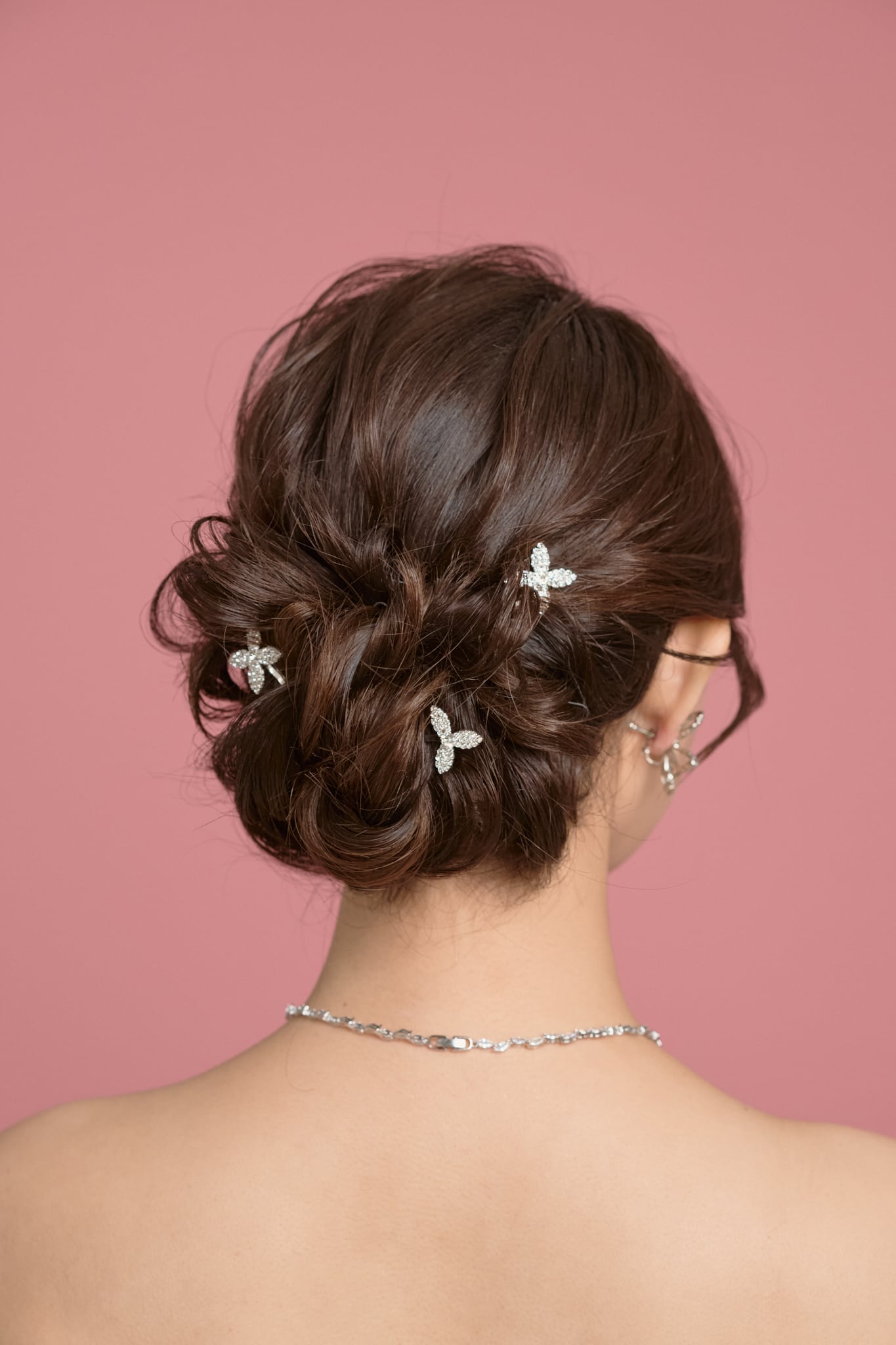 H-155 Bijoux Flowerヘアピン5本セット＜シルバー＞ | ウェディング