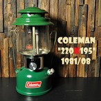 コールマン 220K 1981年8月製造 ツーマントル ランタン COLEMAN ビンテージ 希少 完全分解清掃 メンテナンス済み 美品 2