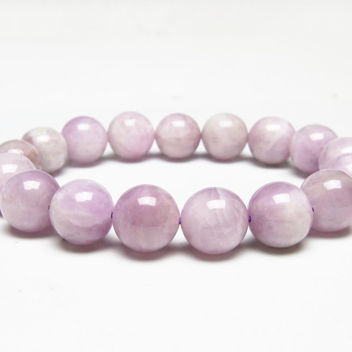 クンツァイト ブレスレット 12mm ミルキークンツァイト ブレス 一点物 メール便可 [M便 1/10] 111-46418