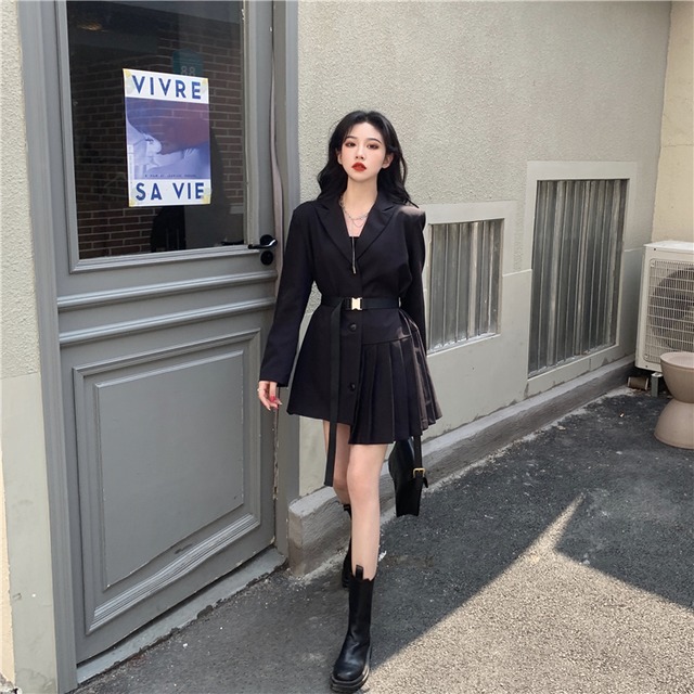 ワンピース 春秋 韓国 ドレス スカート ブラック スーツ ショート ロング Sw085 韓国 アパレル 雑貨 スマホケース レディースファッション専門店 Obolo