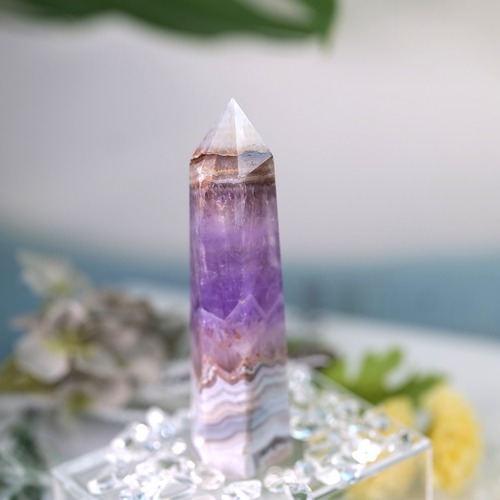 【心を癒し絆を深める石☆守護と調和のエネルギー】アメジストアゲート ポイント T3_14