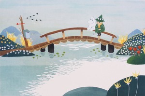ムーミン 北欧 Postery「ムーミンとスナフキン」送料無料 フレーム 展示用フック付アートポスター 絵画 インテリア アート