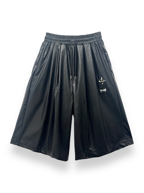 【LOVE KILLER】LK logo vegan leather half pants