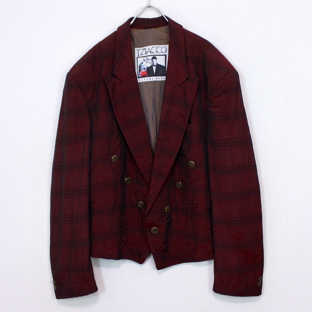 【Caka act2】Horizontal Stripe Euro Vintage Short Tailored Jacket