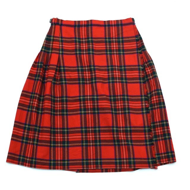 Made in ENGLAND check wraparound skirt