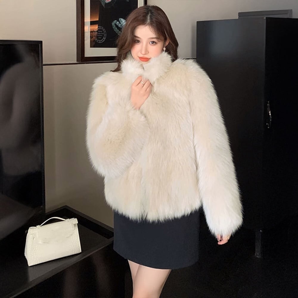 ファー ジャケット レディース 防寒 保温 秋冬 アウター 羽織り 韓国