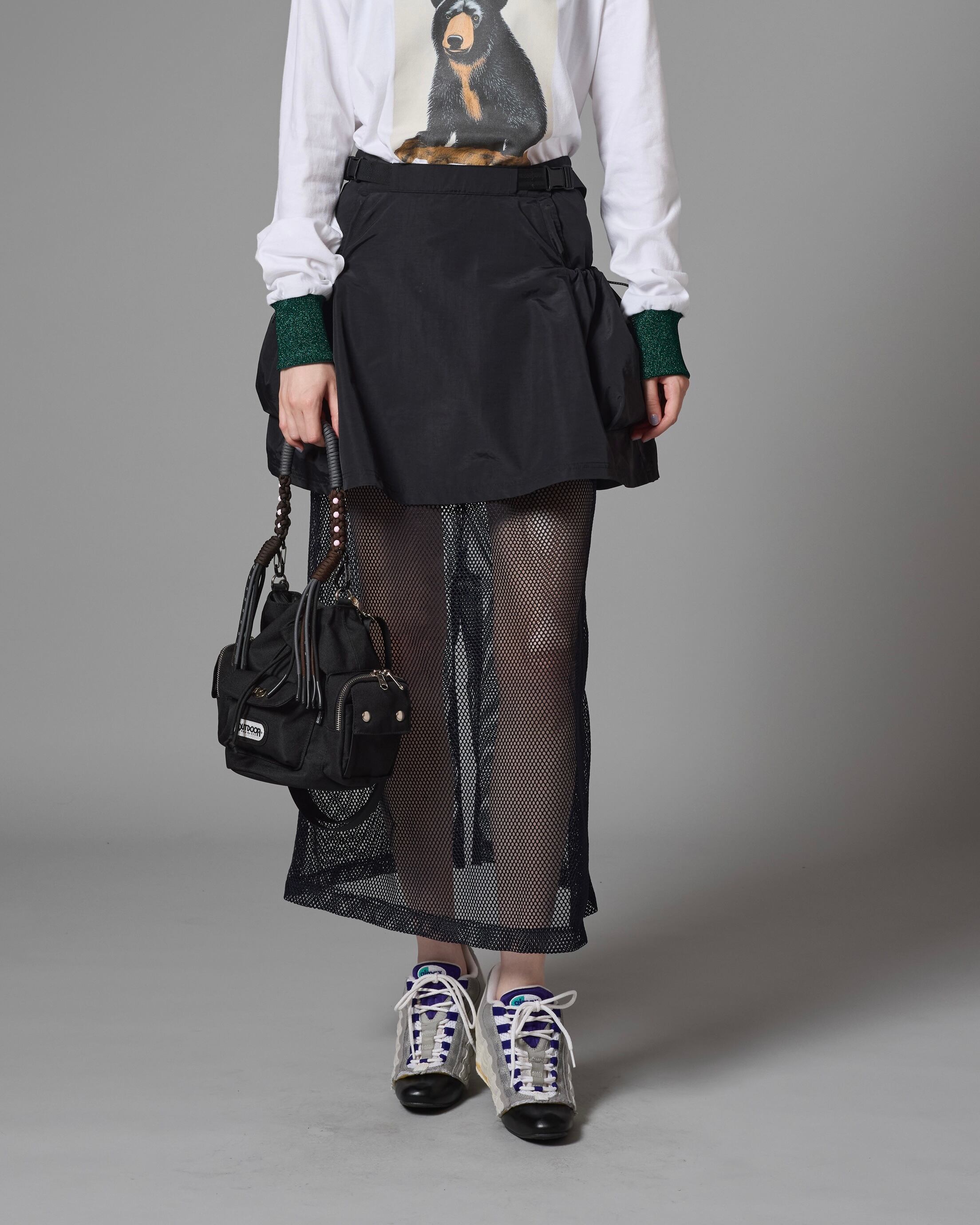 NON TOKYO ネットリボンスカート NON TOKYO ノントーキョー】 / MESH LAYER SKIRT メッシュレイヤー