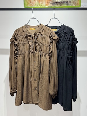 frill crepe shirt blouse
