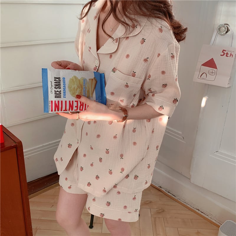 初回送料無料半袖スーツカーディガンラウンジウェアパジャマレディースファション服