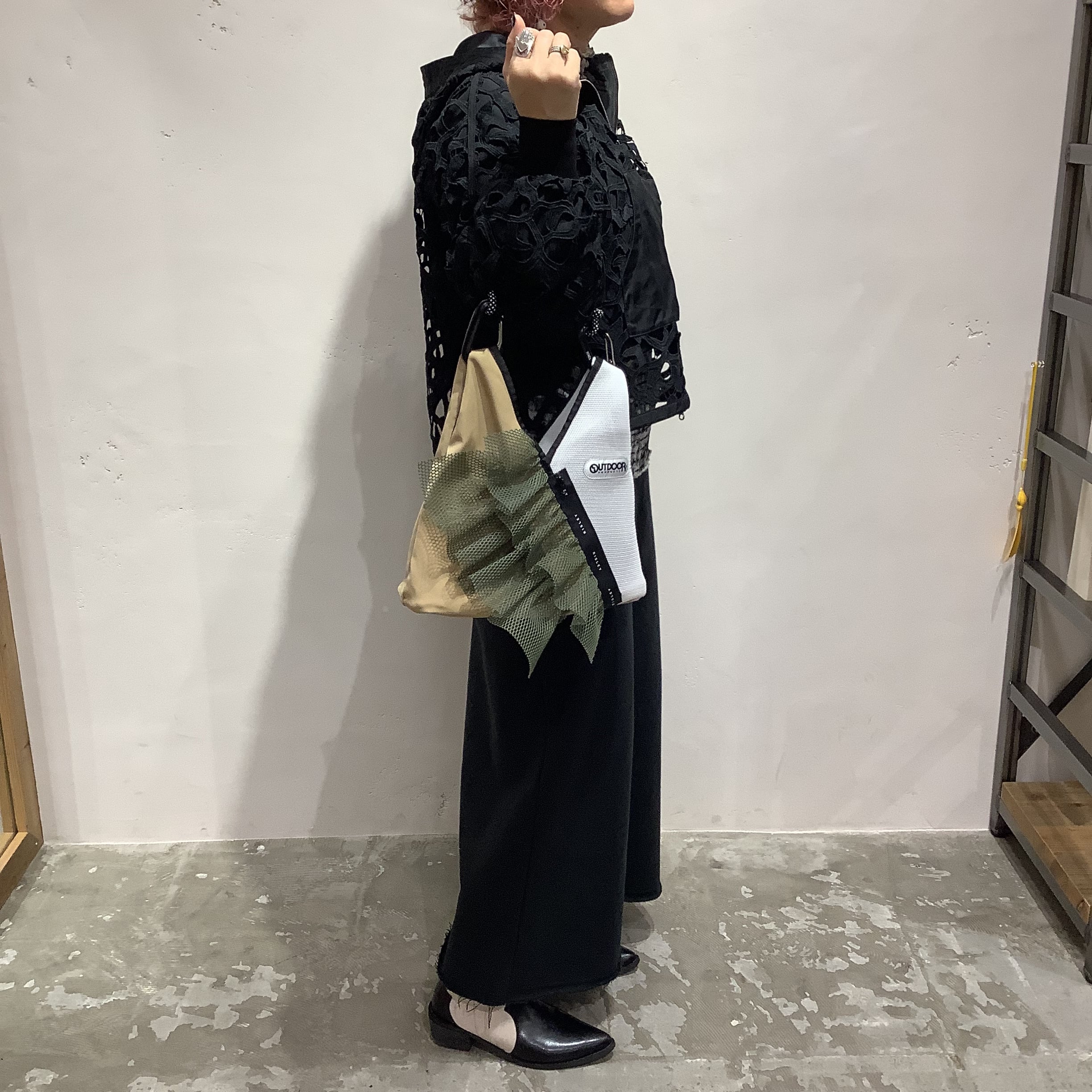 RISLEY×OUTDOOR(リズレイ×アウトドア)】トライアングルフリルメッシュ