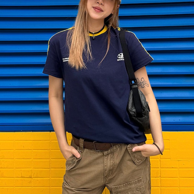 number print line short-sleeve tee　ナンバープリントライン半袖ティー　J2036