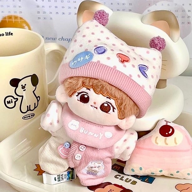 10cm】 水玉ベビー服 4色 着ぐるみ ぬい服 ぬいぐるみ 全身 ぬいぐるみ