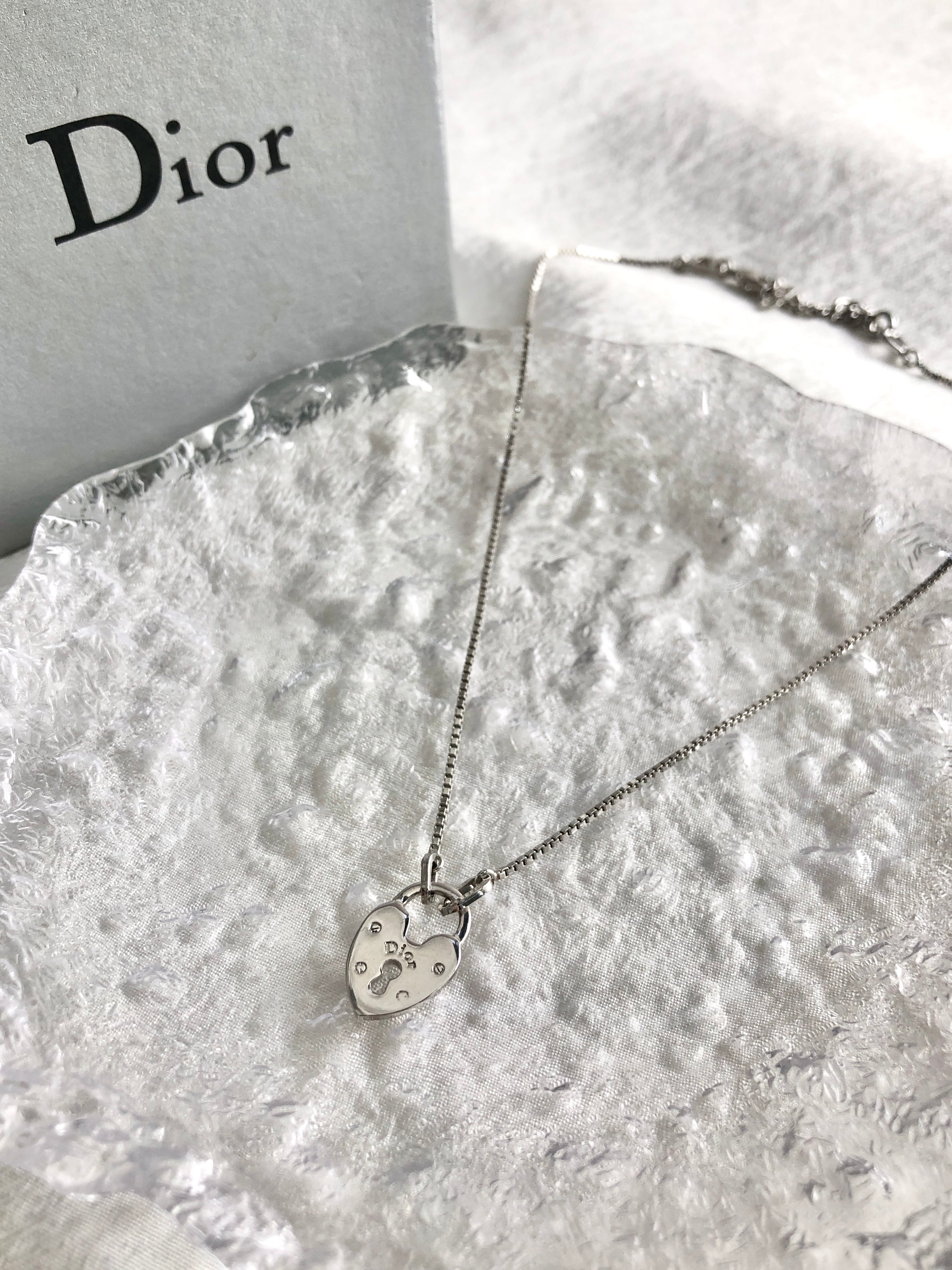 Christian Dior クリスチャン ディオール ネックレス シルバー ハート