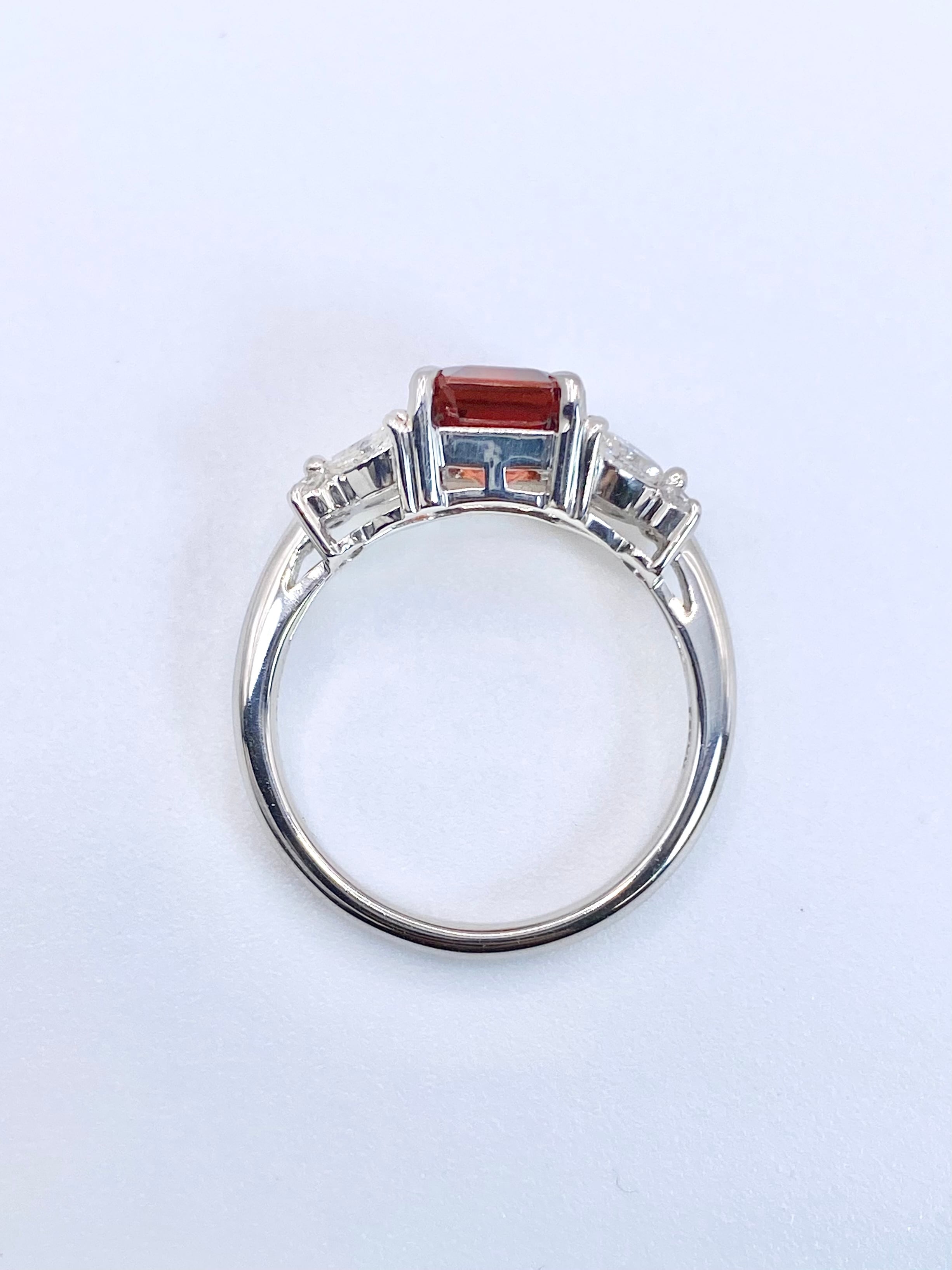 スペサルティンガーネット 2.437ct / ダイヤモンド 計0.37ct Pt900
