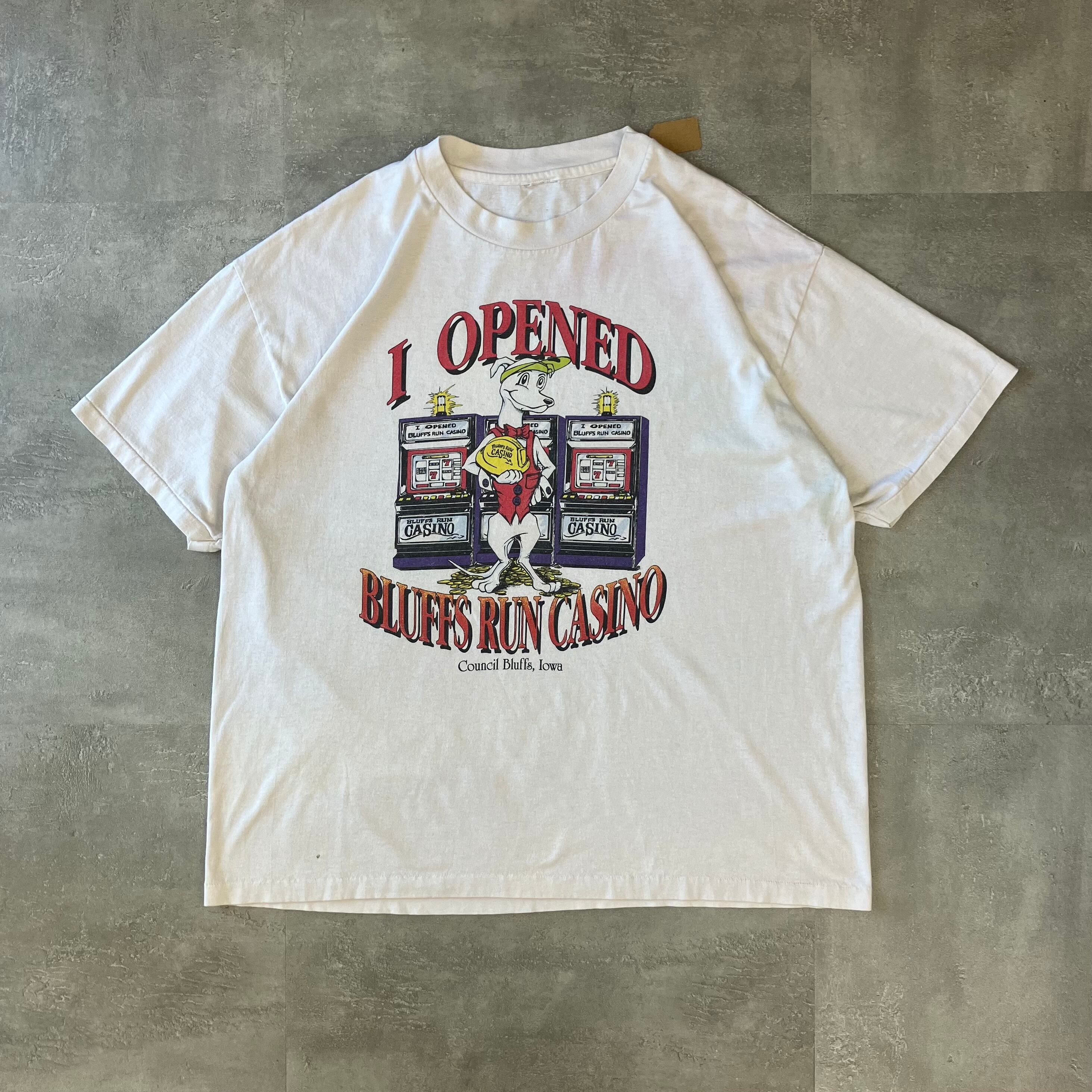 BLUFFS RUN CASINO 90s プリントTシャツ シングルステッチ XL程度 No.2991