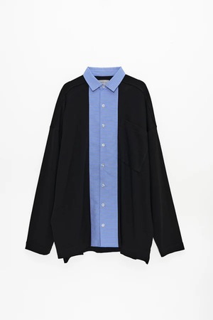ご予約商品(3月中旬発送)【Nora Lily】Stripe and Cut Sew Combination Shirt  /