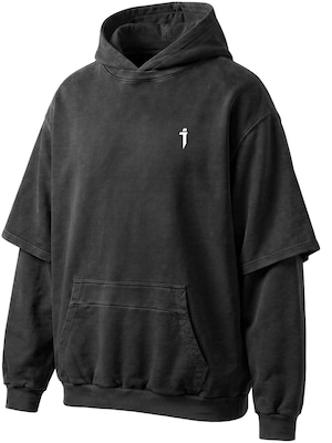 JIYEIND  ウォッシュフェイクツーピースパーカー