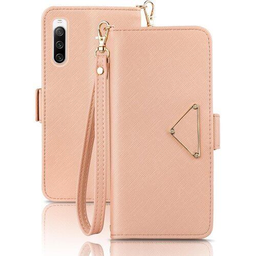 Xperia 10 IV ケース 手帳型 Xperia 10 iv 手帳型ケース 高級レザー 軽量 エクスペリア10 iv ケース 手帳型 可愛い SO-52C SOG07 ケース エクスペリア10 第4世代 ケース カード収納 カバー 純正 財布型 携帯ケース ストラップ付き お洒落 マグネット式 case Xperia 10 IV SO-52C/SOG07 アプリコットピンク 2765