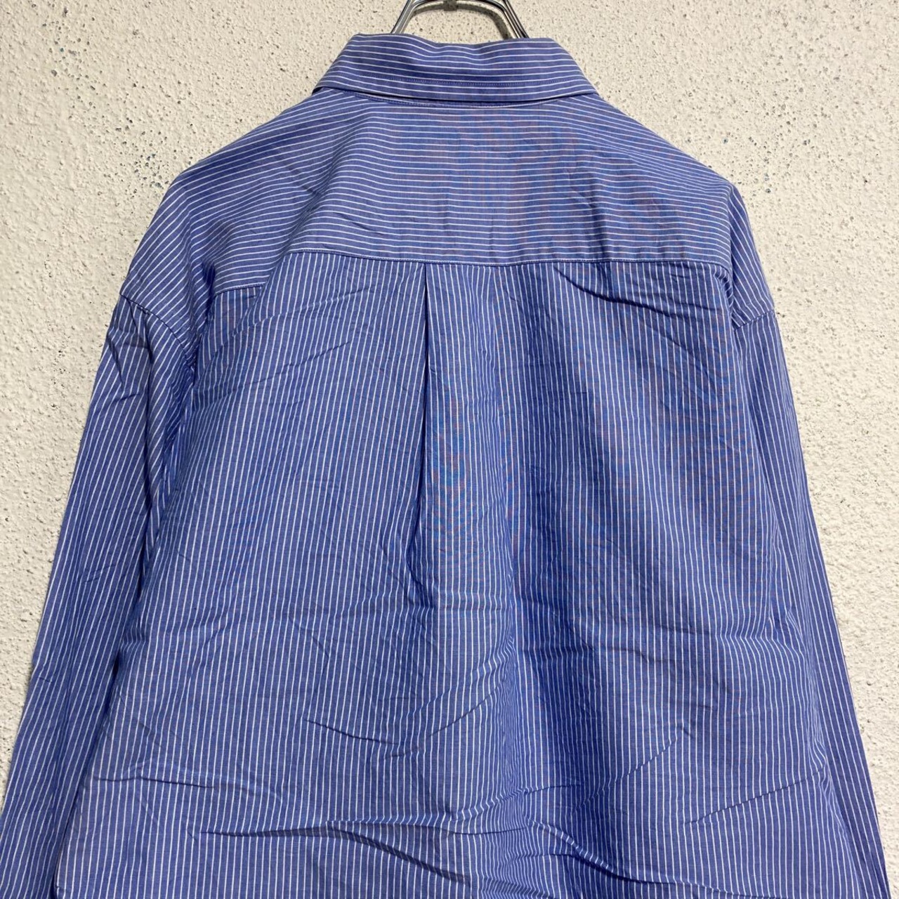 NAUTICA 長袖 ストライプシャツ ノーティカ L~ ブルー ボタンダウン 