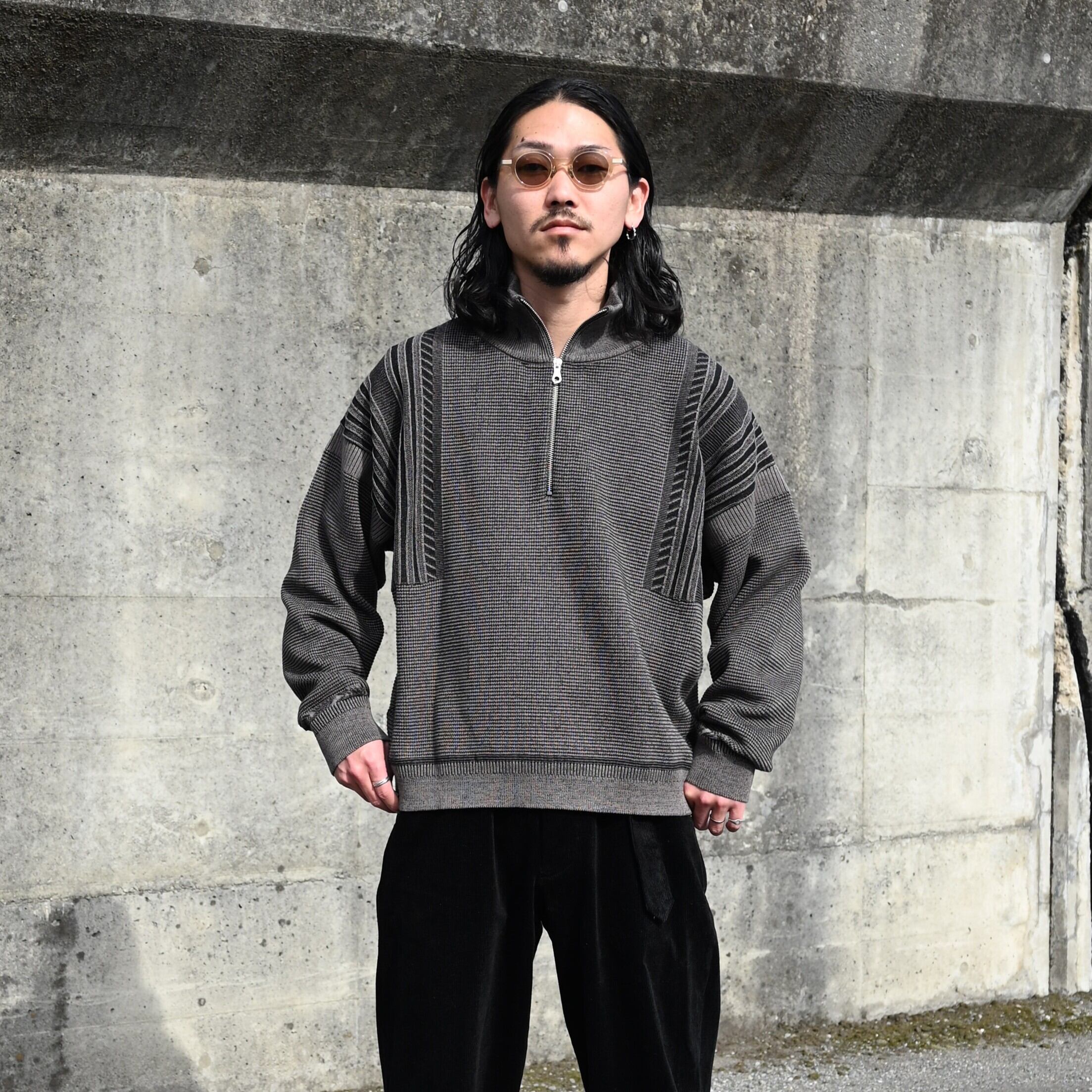 YASHIKI / Fuyushigure Half Zip Knit | GANKO