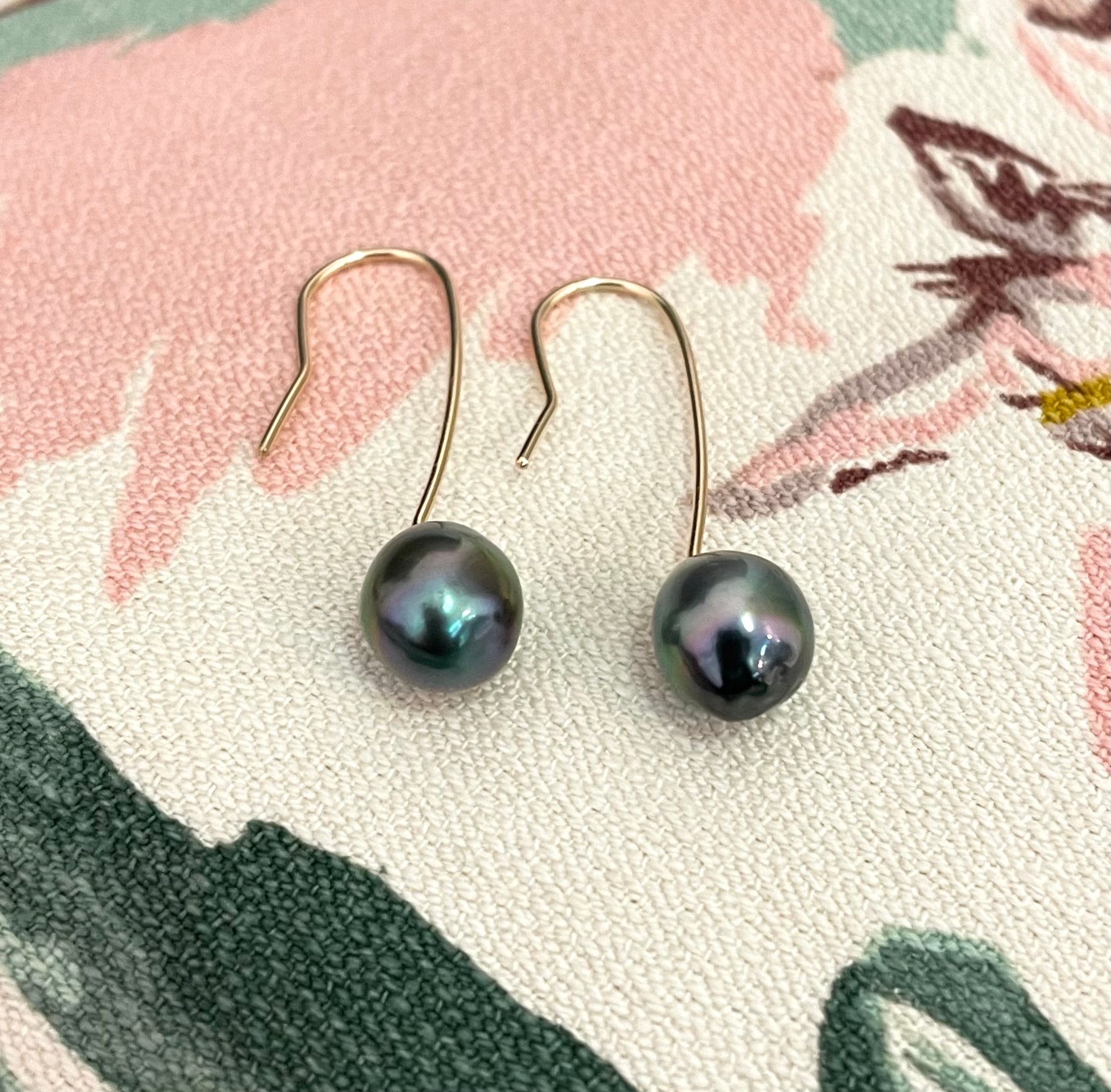 南洋黒真珠ロングピアス8.5mm | Bonny Port .:.