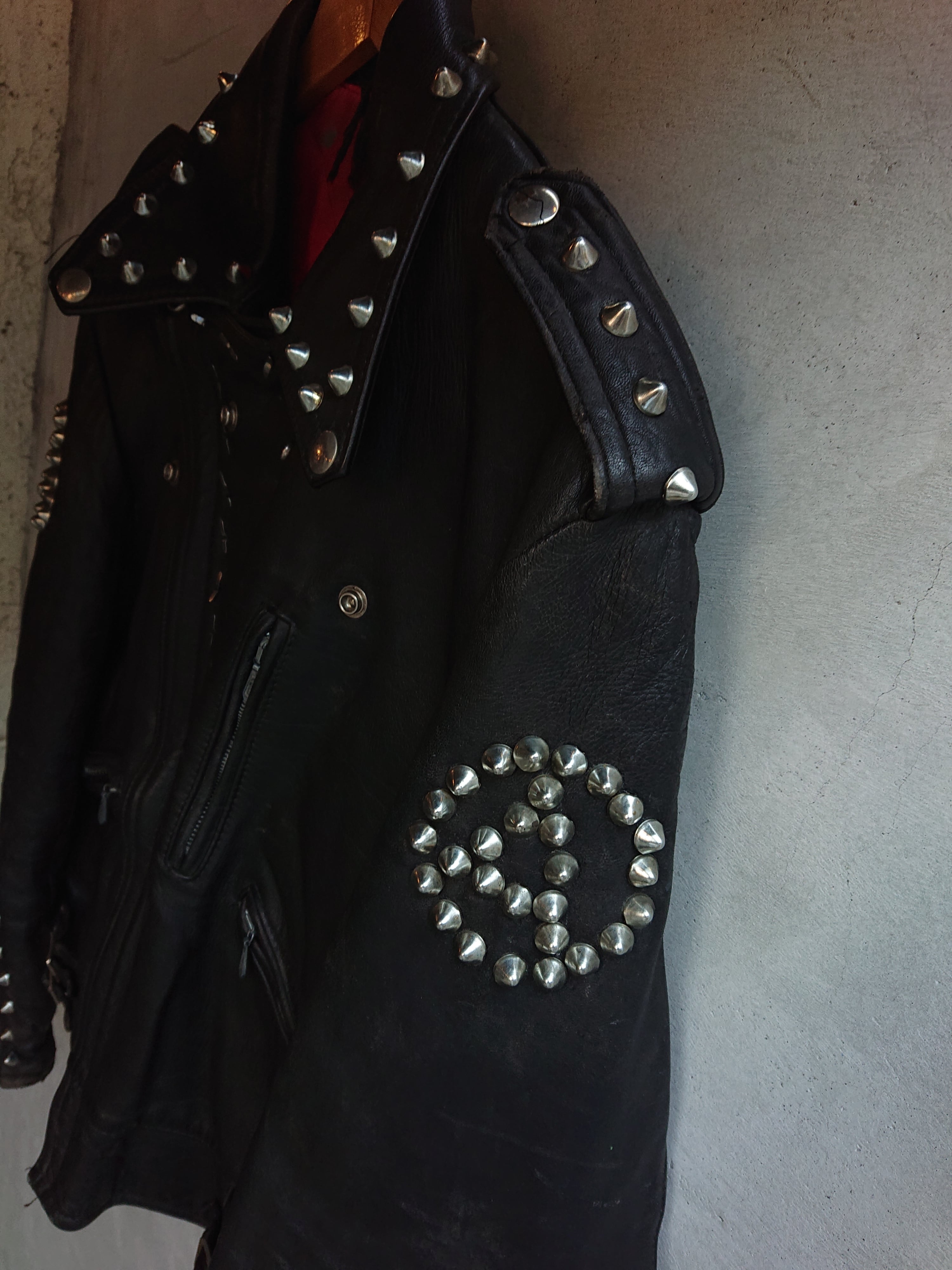 VINTAGE PUNK STUDS LEATHER JACKET | BOW & ARROW WEB STORE