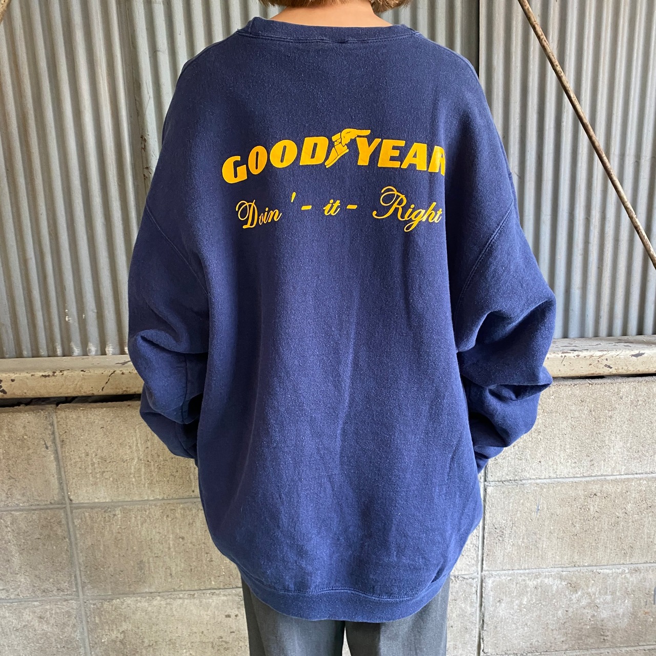90年代〜 企業ロゴ Goodyear 企業ロゴプリント バックプリント 