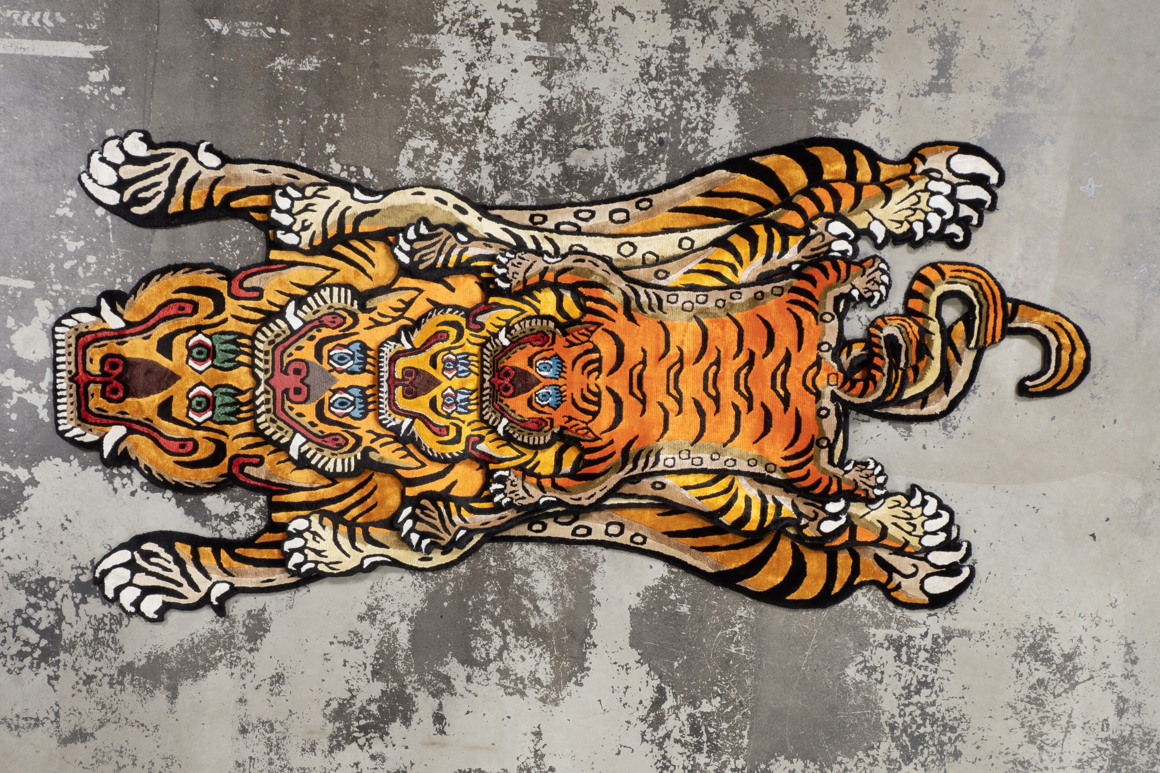 Tibetan Tiger Rug 《Lサイズ•シルク216》チベタンタイガーラグ