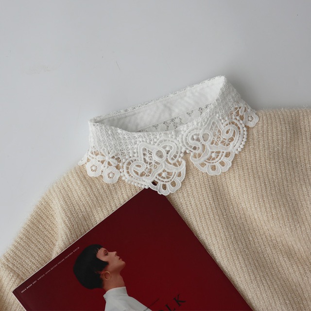 （Y）【１２月下旬】レースフラワーデザイン付け襟