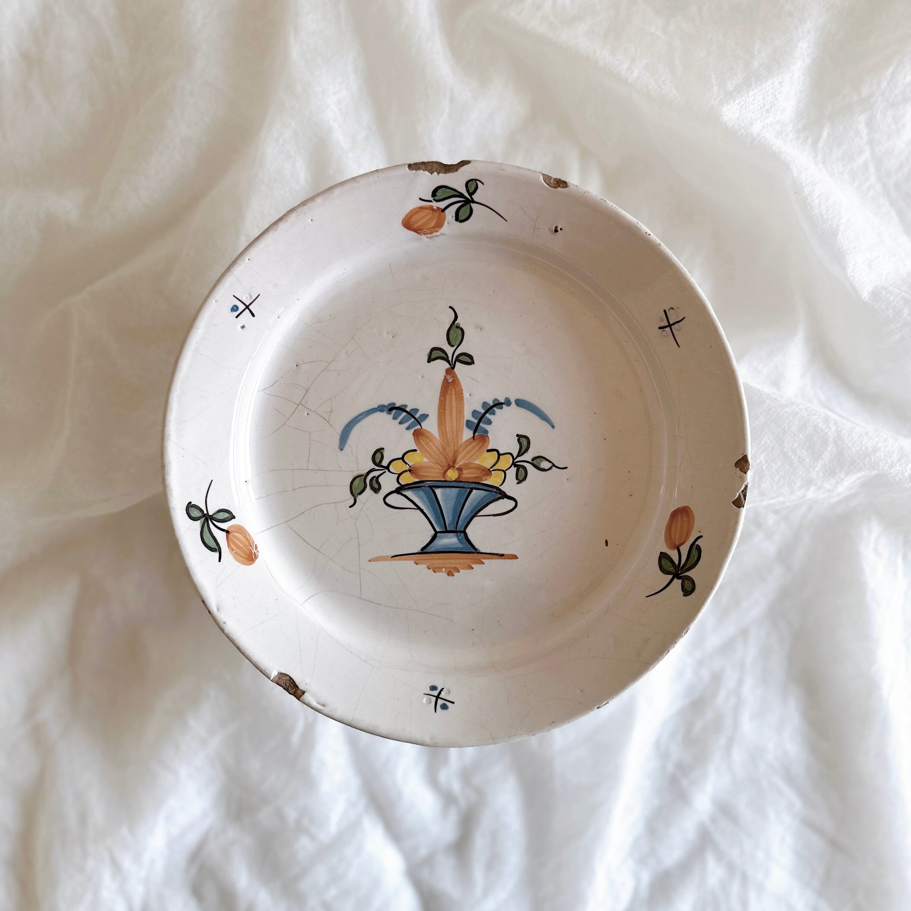 Nevers ヌヴェール窯 18世紀 プレート（フランス） | ぽわにえ・だ