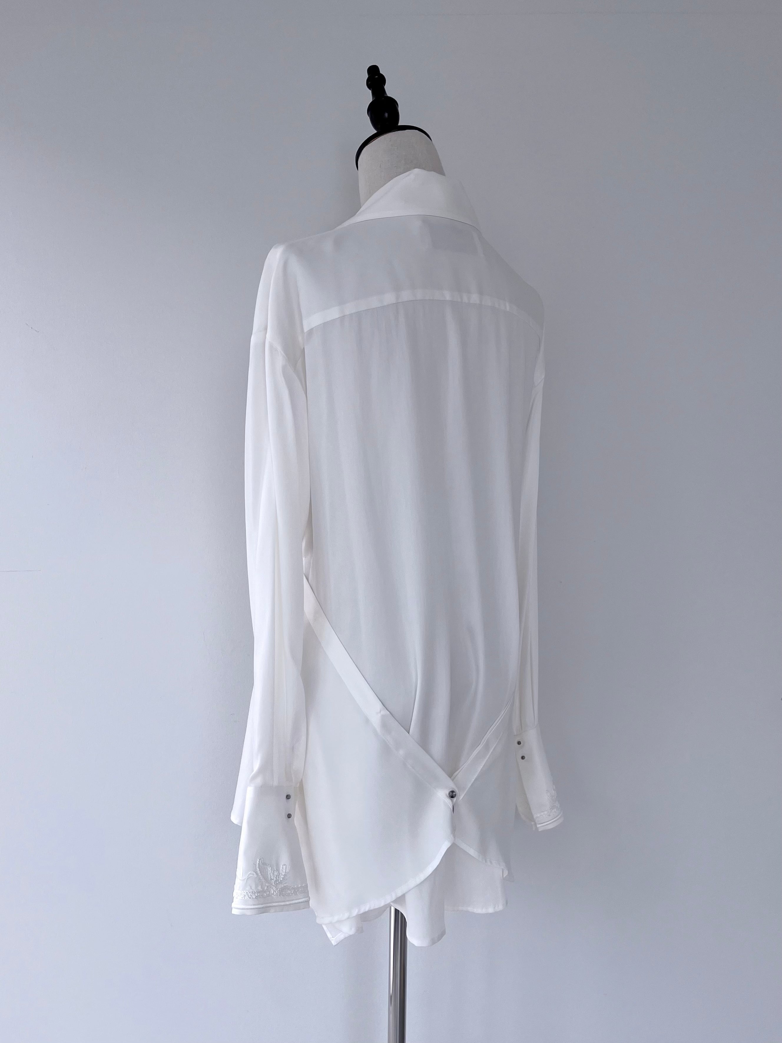 MURRAL Framed embroidery wrap shirt | KOKO