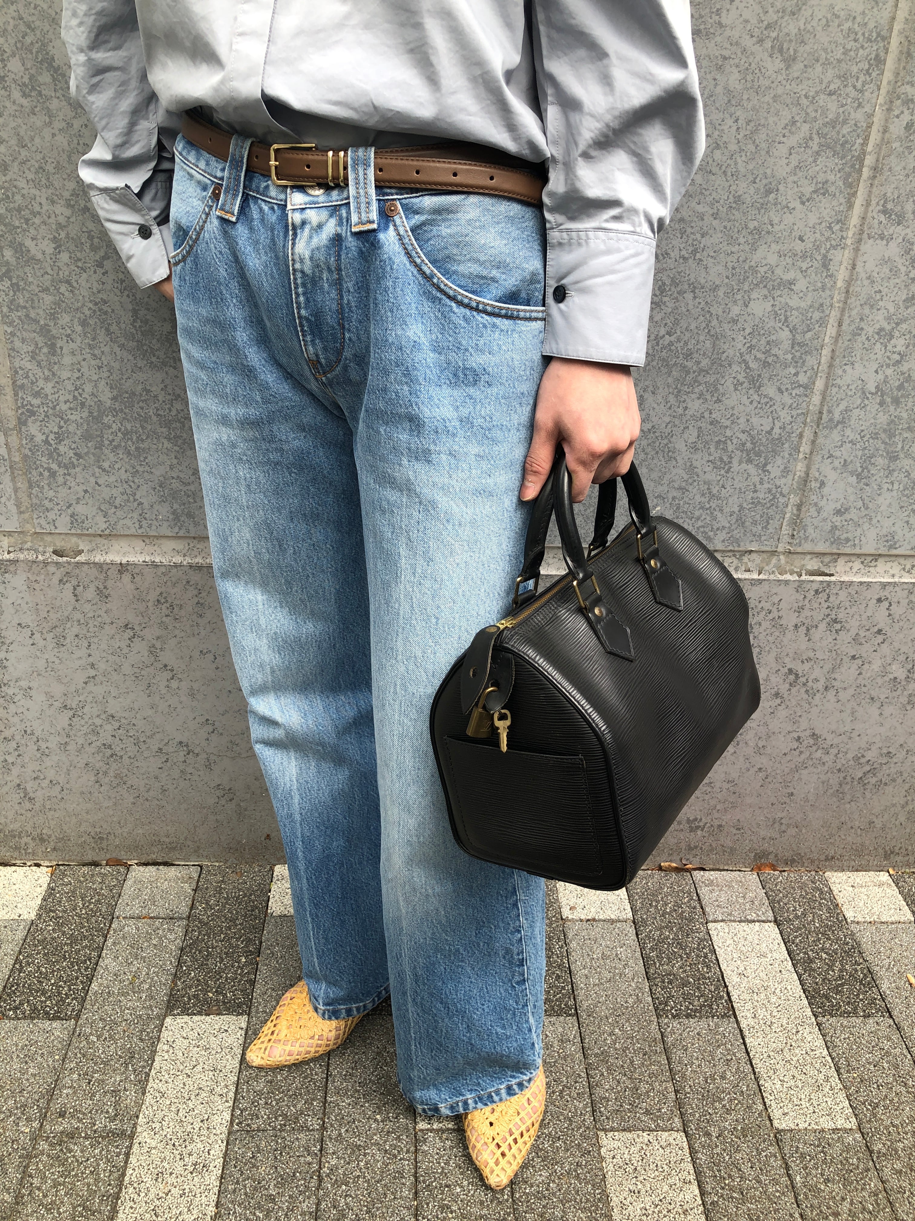 LOUIS VUITTON ルイヴィトン スピーディ25 エピ ハンドバッグ ブラック