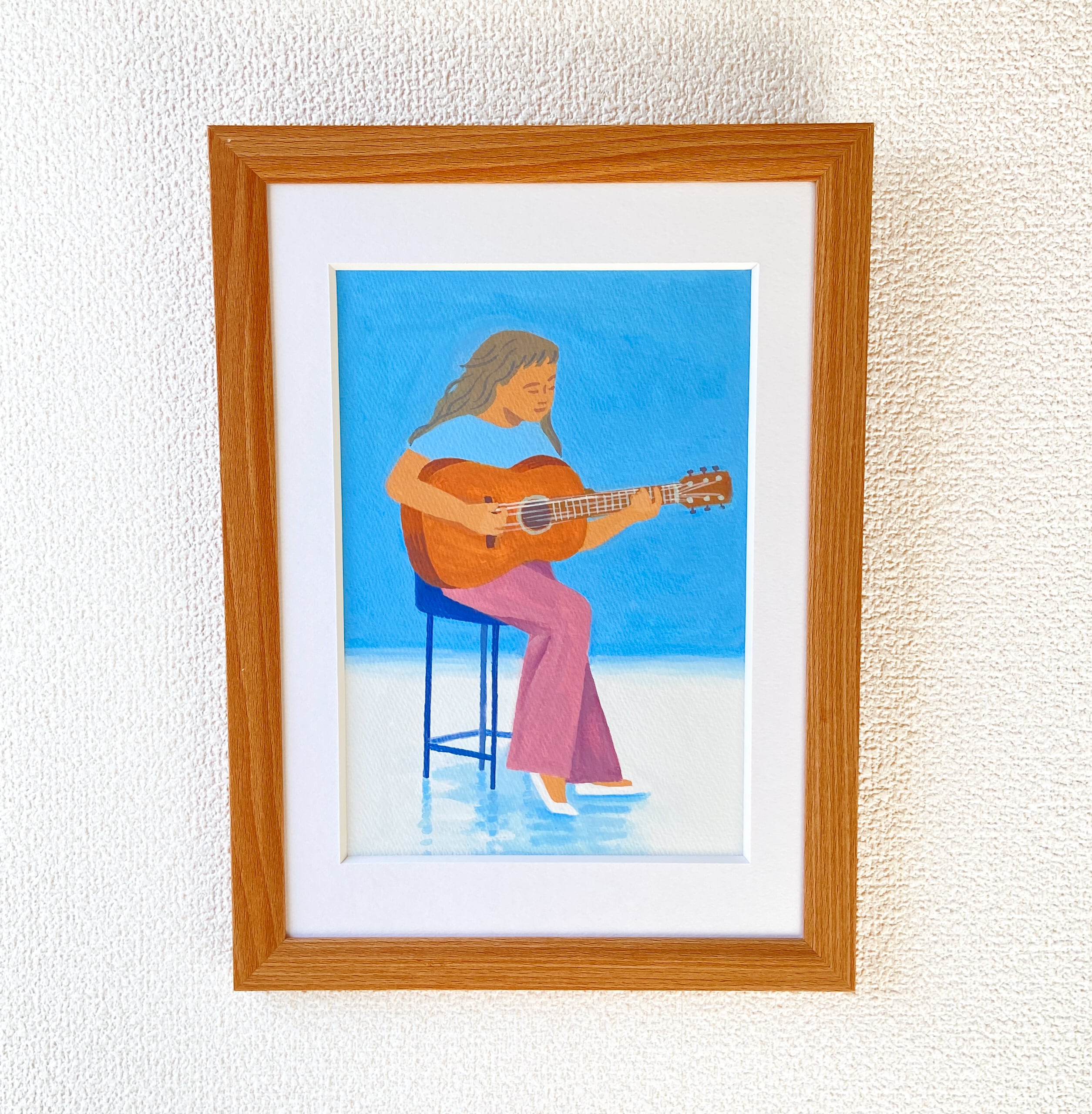 マット付き原画 A4サイズ＞ 「日陰で一緒に」 | Pay ID