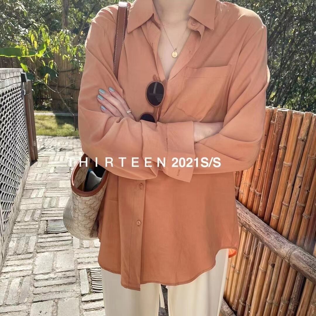 オーバーサイズ　シンプルシャツ　AJ2205-623