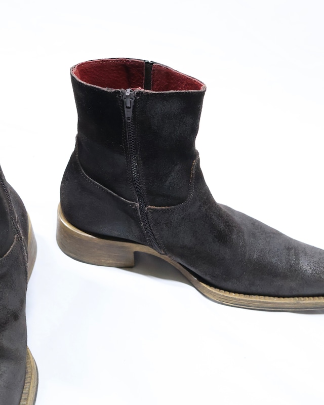 pointed toe lether boots