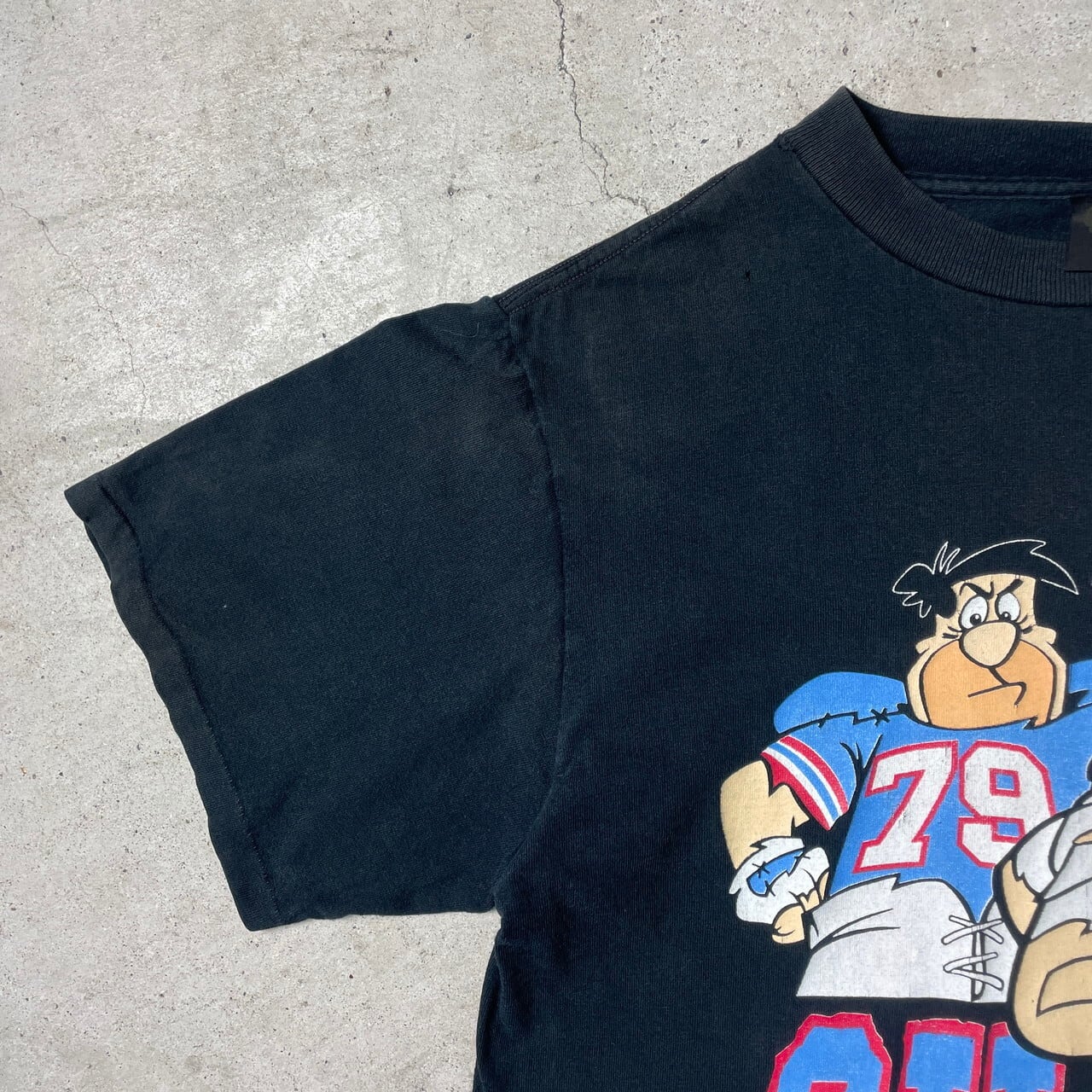 90年代 THE FLINTSTONES HOUSTON OILERS NFL キャラクタープリント T