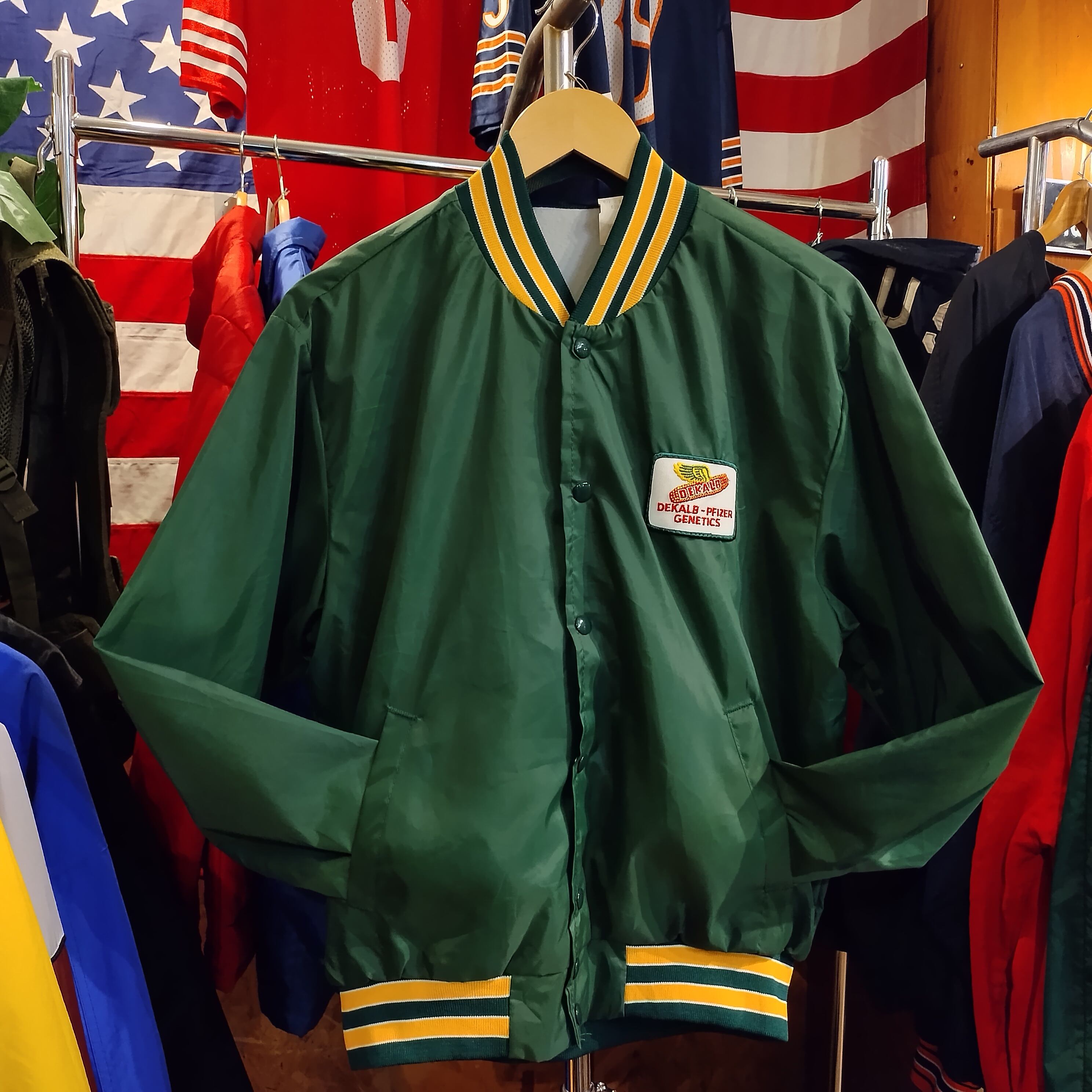 Used ナイロンジャケット◇アメリカ製 Mサイズ スタジャン ワッペン  