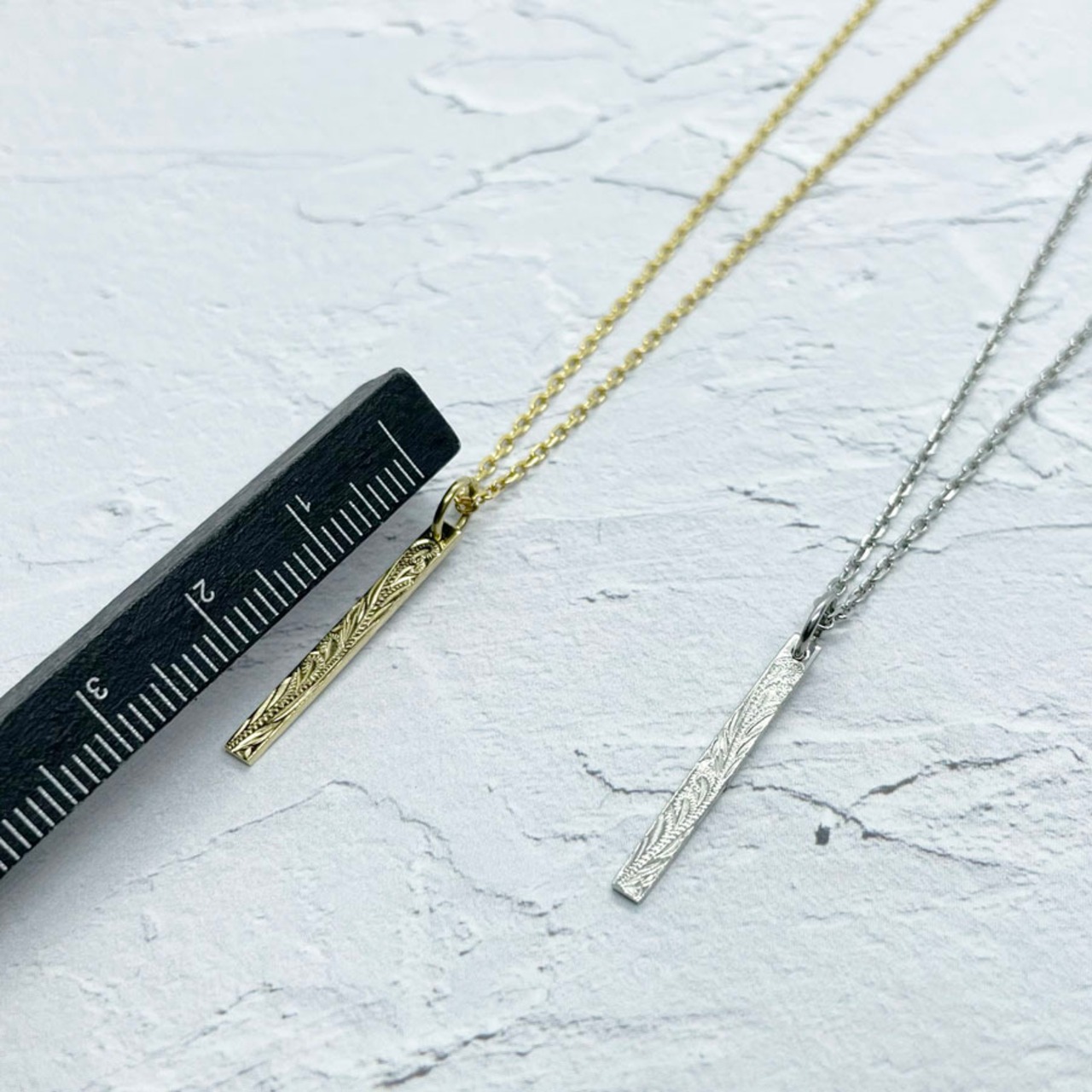 Hawaiian Rectangle Necklace〈316L〉