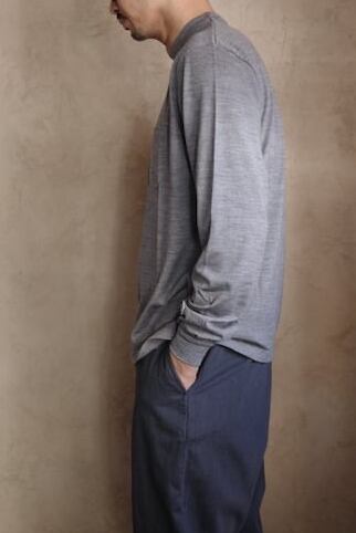 ENDS and MEANS / Merino Wool Pocket L/S Tee | iremono