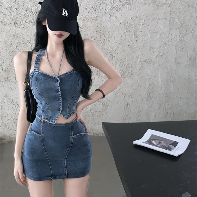 大割引 キャミソール クロップド丈 セットアップ ミニスカート