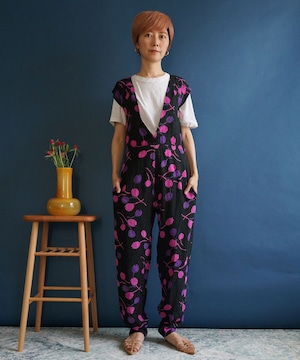 【送料無料】80's flower jumpsuit