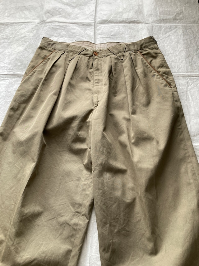 Gucci グッチ オールドグッチ ミリタリーチノパン 70s イタリア製 スリータック ヴィンテージ古着 画像3