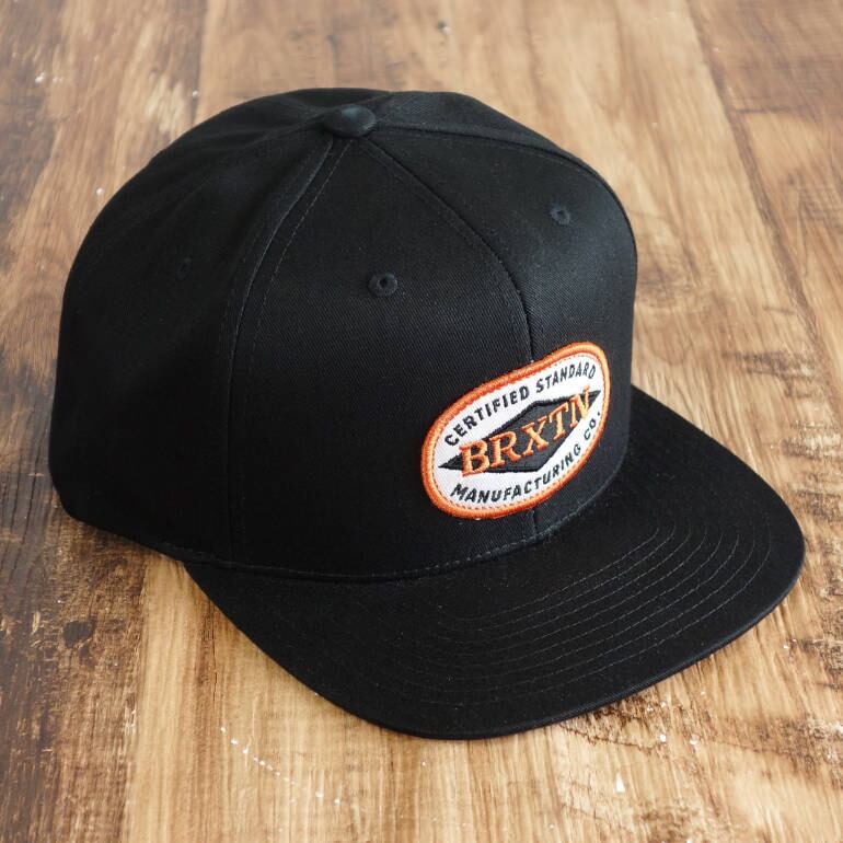 ブリクストン BRIXTON 6パネル フラットキャップ スナップバック ブラック MEYERS SNAPBACK カジュアル