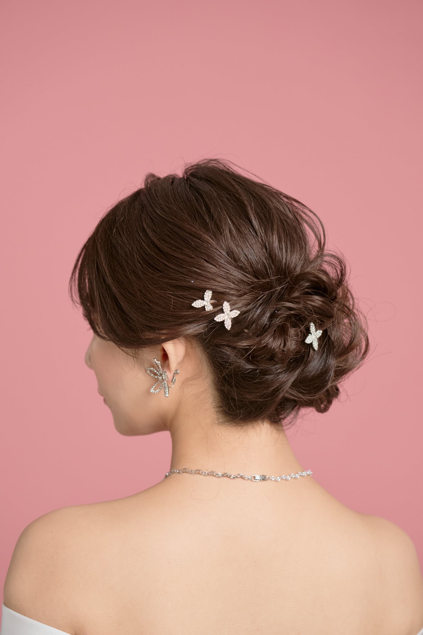H-155 Bijoux Flowerヘアピン5本セット＜シルバー＞ | ウェディング