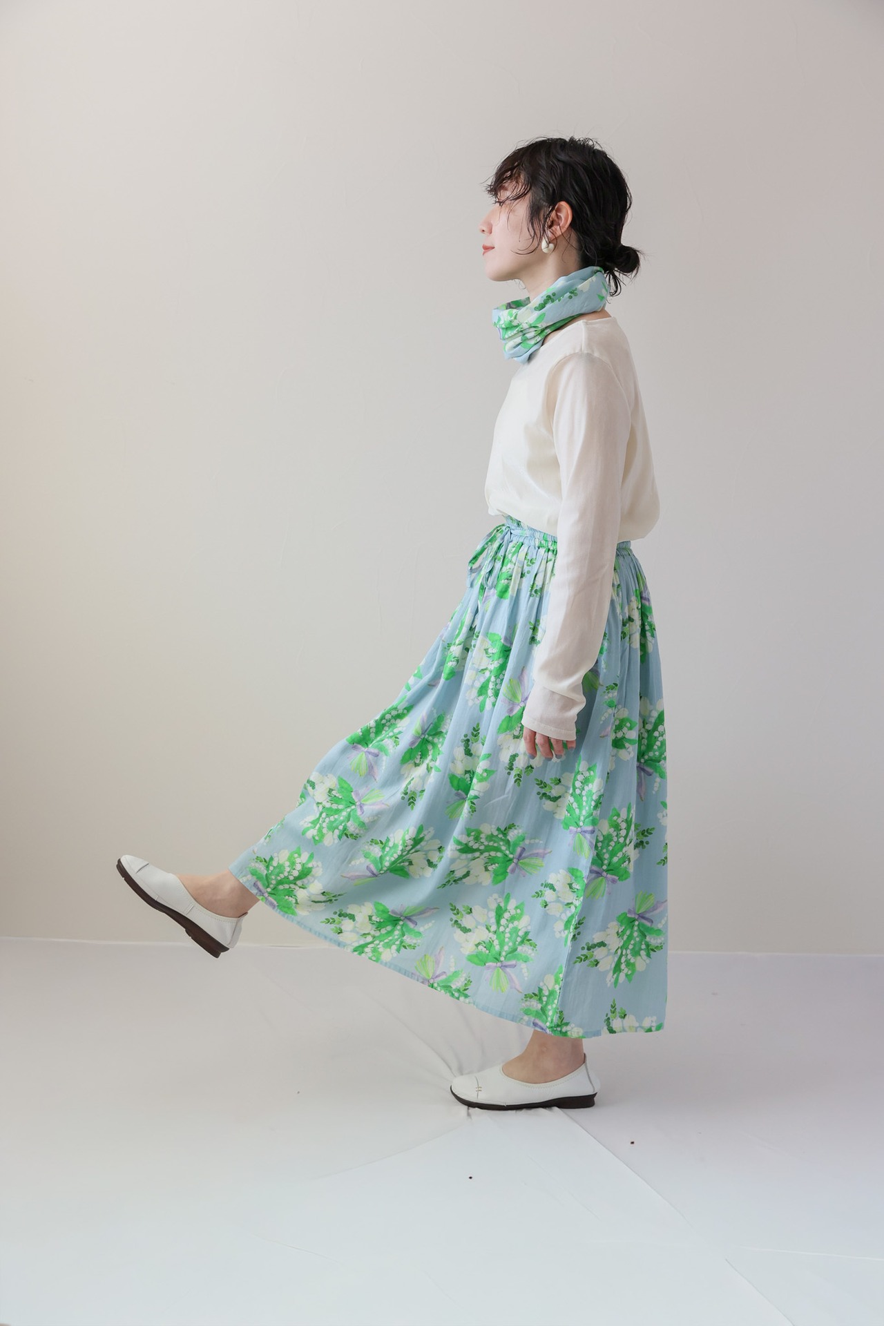 オーガニックコットンのスカート すずらん